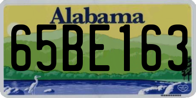 AL license plate 65BE163