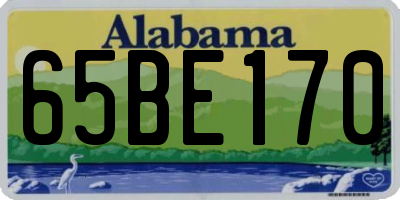 AL license plate 65BE170