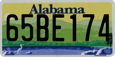 AL license plate 65BE174