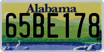 AL license plate 65BE178