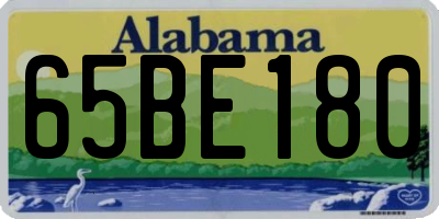 AL license plate 65BE180