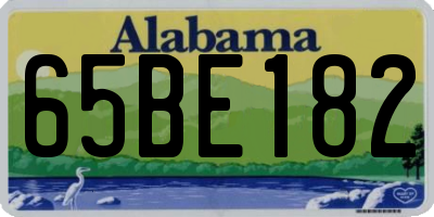 AL license plate 65BE182