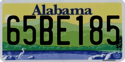 AL license plate 65BE185