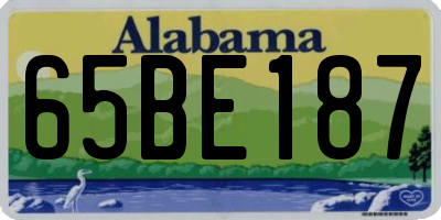 AL license plate 65BE187