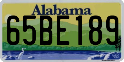 AL license plate 65BE189