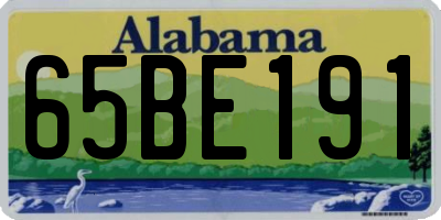 AL license plate 65BE191