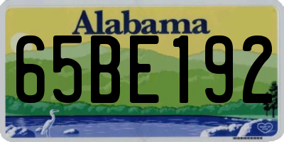 AL license plate 65BE192