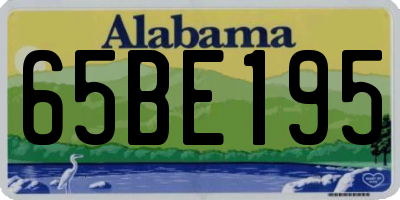 AL license plate 65BE195