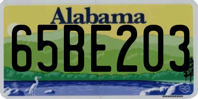 AL license plate 65BE203