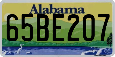 AL license plate 65BE207