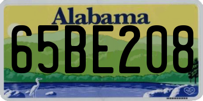 AL license plate 65BE208