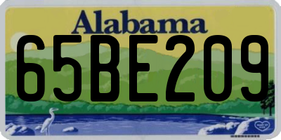 AL license plate 65BE209