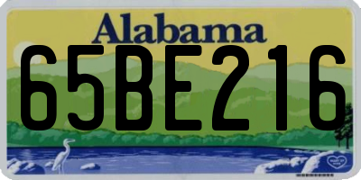 AL license plate 65BE216