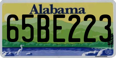 AL license plate 65BE223
