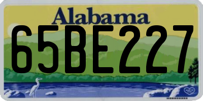 AL license plate 65BE227