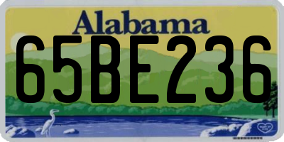AL license plate 65BE236