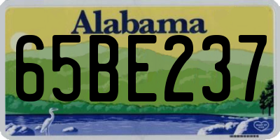 AL license plate 65BE237
