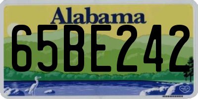 AL license plate 65BE242