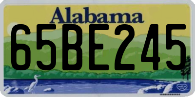 AL license plate 65BE245