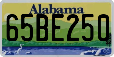 AL license plate 65BE250