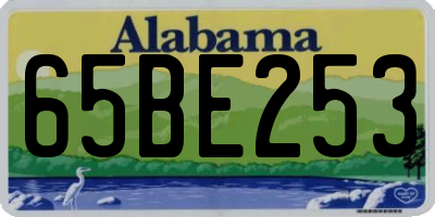 AL license plate 65BE253