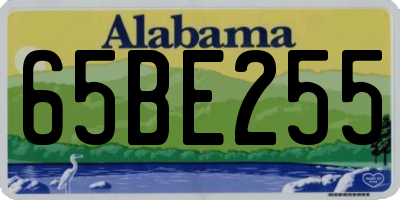 AL license plate 65BE255