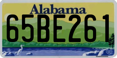 AL license plate 65BE261