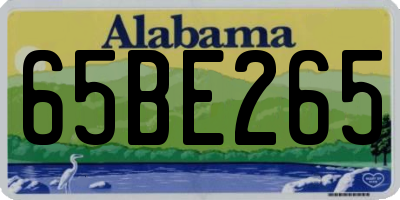 AL license plate 65BE265
