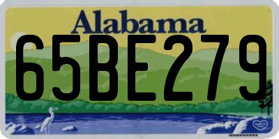 AL license plate 65BE279