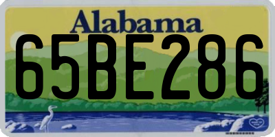 AL license plate 65BE286