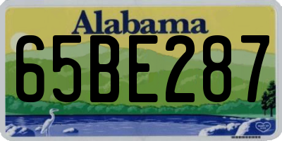 AL license plate 65BE287