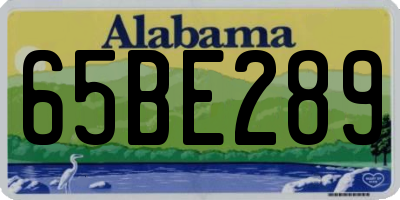 AL license plate 65BE289