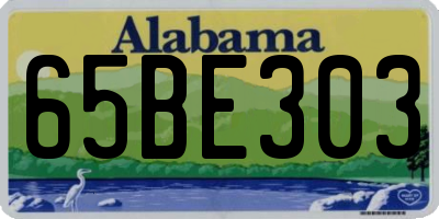 AL license plate 65BE303