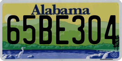 AL license plate 65BE304