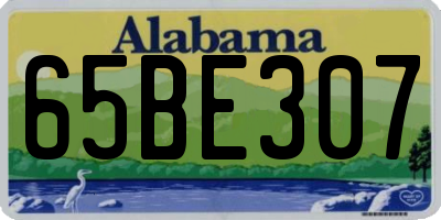 AL license plate 65BE307