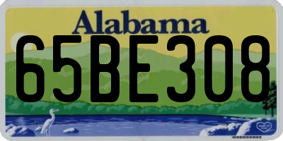 AL license plate 65BE308