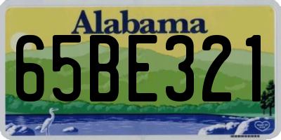 AL license plate 65BE321