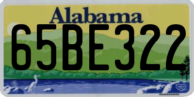 AL license plate 65BE322