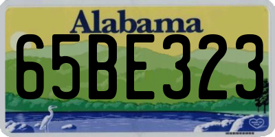 AL license plate 65BE323