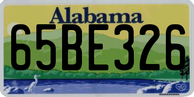 AL license plate 65BE326