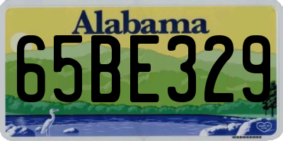 AL license plate 65BE329