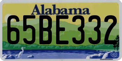 AL license plate 65BE332