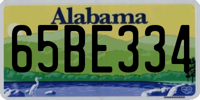 AL license plate 65BE334
