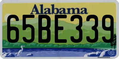 AL license plate 65BE339