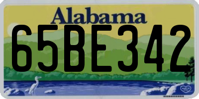 AL license plate 65BE342