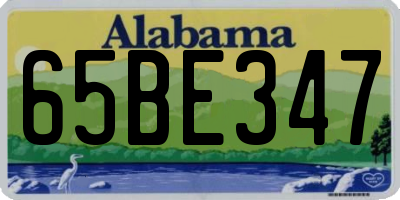 AL license plate 65BE347