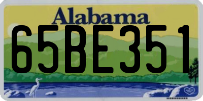 AL license plate 65BE351