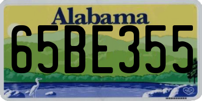 AL license plate 65BE355