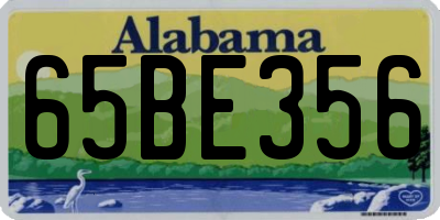 AL license plate 65BE356
