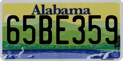AL license plate 65BE359